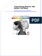 Full Download PDF of Abnormal Psychology Butcher 16th Edition Test Bank All Chapter