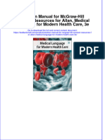 Full Download PDF of Solution Manual For McGraw-Hill Connect Resources For Allan, Medical Language For Modern Health Care, 3e All Chapter