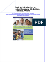 Full Download PDF of Test Bank For Introduction To Communication Disorders, 6th Edition, Robert E. Owens All Chapter