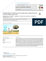 Geng Et Al 2020 Eaching Behavior of Metals From Iron Tailings Under Varying PH and Low Molecular Weight Organic Acids