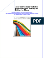 Full Download PDF of Solution Manual For Business Statistics For Contemporary Decision Making 7th Edition by Black All Chapter