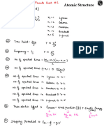 Atomic Structure - Formula Sheet 02 - Arjuna JEE 2025