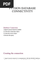 Python Database Connectivity