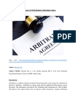 Importance of Arbitration Clause