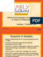 What Is The Important Vocabulary To Teach in Preschool?: Kathleen T. Williams, PHD