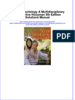 Full Download PDF of Social Gerontology A Multidisciplinary Perspective Hooyman 9th Edition Solutions Manual All Chapter