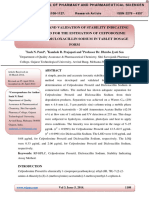 Development and Validation of Stability Cefalosporinic - Degradation Force