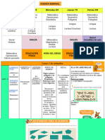 Planificación Diaria. SETIEMBRE