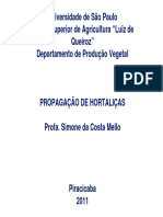 Propagação Sexuada e Assexuada de Hortaliças