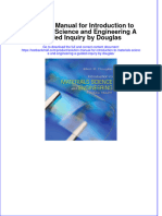 Full Download PDF of Solution Manual For Introduction To Materials Science and Engineering A Guided Inquiry by Douglas All Chapter