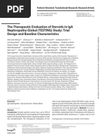 The Therapeutic Evaluation of Steroids in IgA Nephropathy Global (TESTING) Study Trial Design and Baseline Characteristics