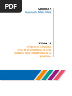 OW1 - M05. Tema 11 - El Régimen de La Seguridad Social Del Personal Laboral. La Acción Protectora. Tipos y Características de Las Prestaciones