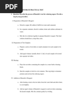 Chapter 8 Carbohydrate Practical Test Answers