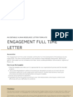 HR Letter Template Engagement Letter Full Time