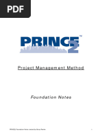 PRINCE2 Foundation Notes