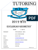 2019 Wts 12 Euclidean Geometry