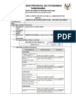 Especificaciones Técnicas - Combustible