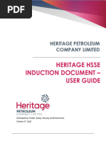 Heritage HSSE Induction - User Guide