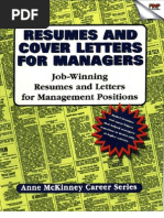 Resumes and Cover Letters For Managers