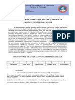 CUESTIONARIO DE EVALUACIÓN DE LA FUNCIONALIDAD Y DISFUNCIONALIDAD FAMILIAR Autor EDGAR LÓPEZ CON LAS LETRAS A COLOR