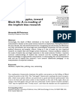 Petersen 2018 Beyond Bad Apples Toward Black Life A Re Reading of The Implicit Bias Research