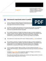 Información Importante Sobre Tu Pedido