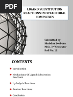 Ligand Substitution Reactions in Octahedral Complexes: Submitted by Shahdan Borbora M.Sc. 3 Semester Roll No. 11