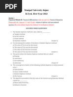 MA1002 - MCQ Module 2