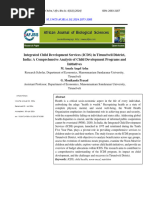 Integrated Child Development Services (ICDS) in Tirunelveli District, India: A Comprehensive Analysis of Child Development Programs and Initiatives