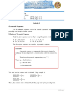 Activity 2 Geometric Sequence