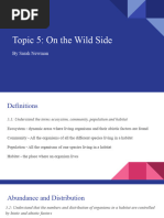 Topic 5 - On The Wild Side