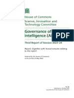 Governance of Artificial Intelligence UK Parliament 2024