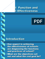 School Function and School Effectiveness