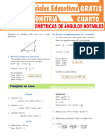 Propiedades de Las Razones Trigonométricas para Cuarto Grado de Secundaria