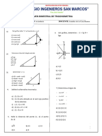 Examen Bimestral Trigonometria 3 y 4to Sec