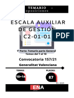 VISTA PRELIMINAR TEMARIO CUERPO AUXILIAR DE GESTION C2 01 01 GVA CONVOCATORIA 157 21 ED. 2023 1a PARTE 1