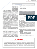 Vivienda, Construcción Y Saneamiento: Normas Legales