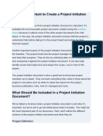 Why Is It Important To Create A Project Initiation Document