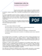 Formulaciones Sobre Los Principios Del Acaecer Psíquico