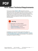 PVTC Select Minimum Technical Requirements