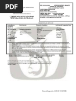 Certificado de Incapacidad Temporal para El Trabajo: Serie Y Folio Or716320