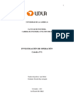 Cátedra Investigación de Operaciones UDLA