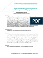 La Precarizacion Laboral Como Factor de La Desprofesional