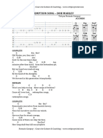 Redemption Song BOB MARLEY Tablature Accords Cours de Guitare Romain Campoy Grenoble