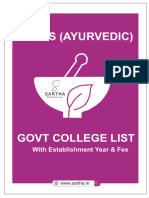 BAMS (Ayurvedic) College List, Fee, Year