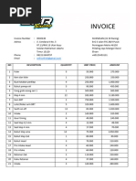 INVOICE 31 Racing