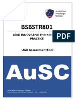 BSBSTR801 - Unit Assessment Tool (UAT) 