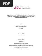 A Qualitative Study of Green Companies' Communication Strategies Amidst The Greenwashing Activities of Other Companies in The Industry