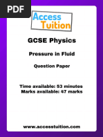 Pressure in Fluids QP