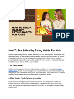 How To Teach Healthy Eating Habits For Kids